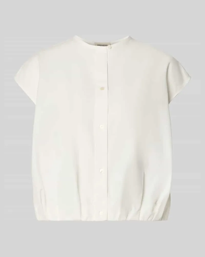 Max Mara Boxy Fit Kurzarmbluse aus reiner Baumwolle Modell 'GELATINA Weiss