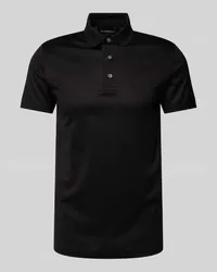 Emporio Armani Regular Fit Poloshirt mit Label-Detail Black