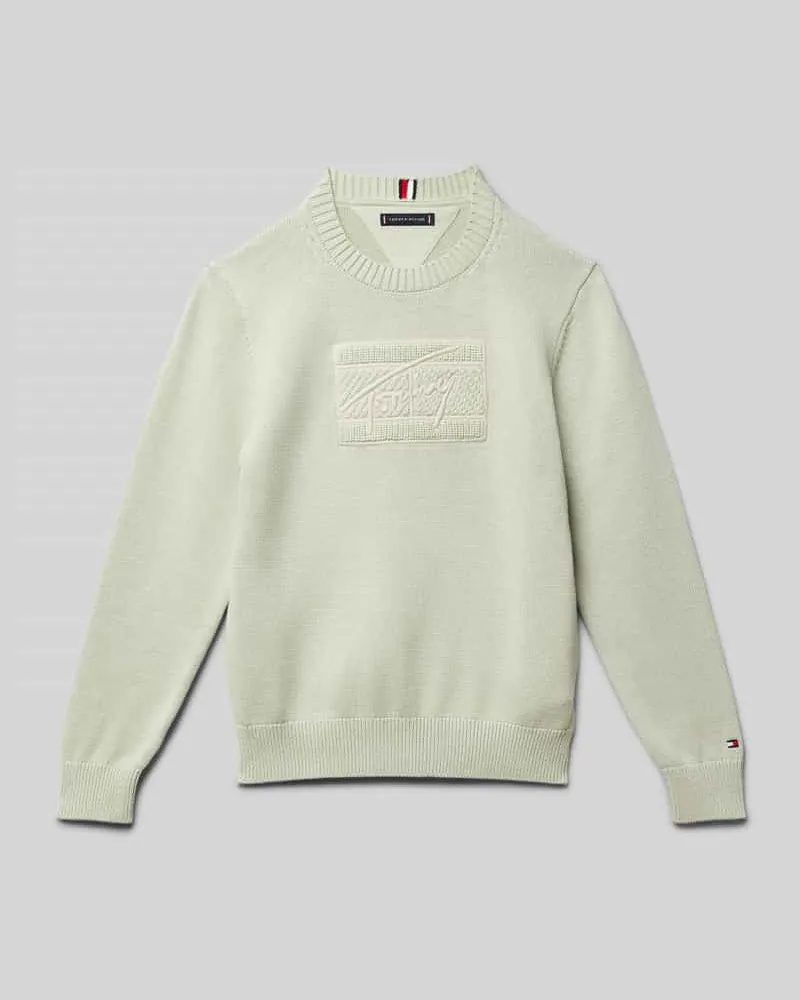 Tommy Hilfiger Regular Fit Strickpullover aus reiner Baumwolle Modell 'TOMMY Schilf