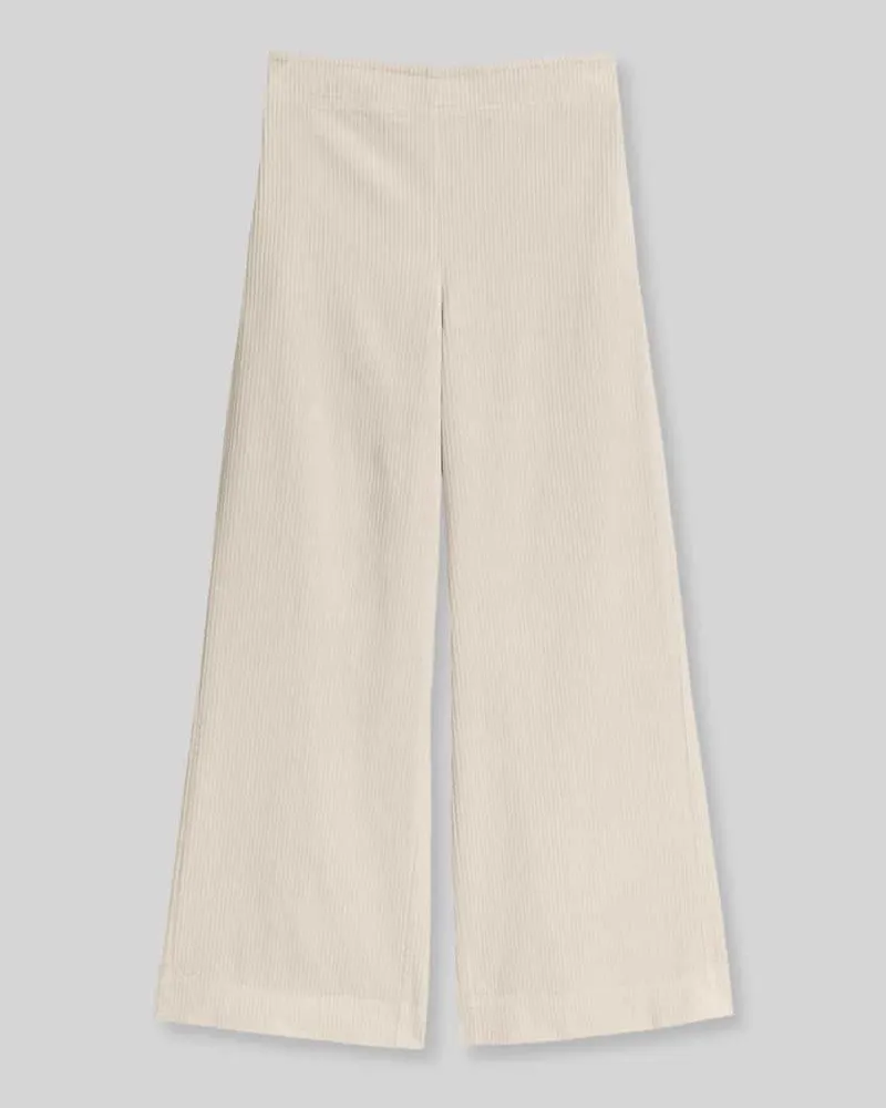 Marc O'Polo Wide Leg Cordhose aus reiner Baumwolle Stein