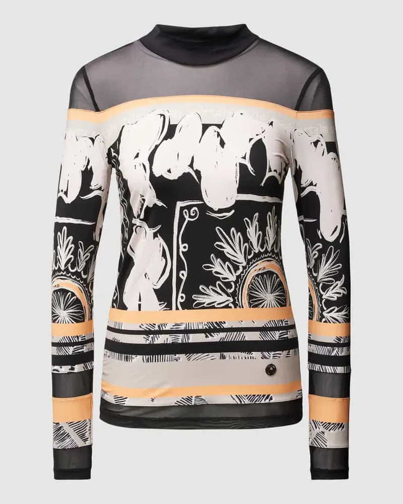 Sportalm Longsleeve mit Allover-Print und Rundhalsausschnitt Koralle