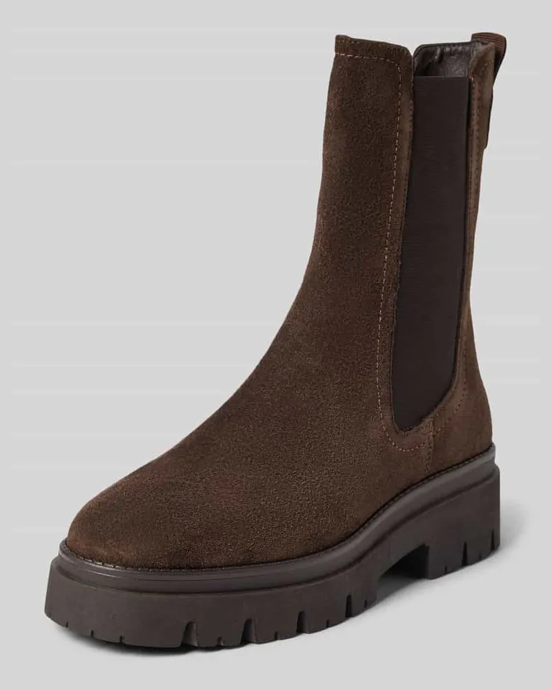 Tamaris Chelseas aus echtem Rindsleder Dunkelbraun