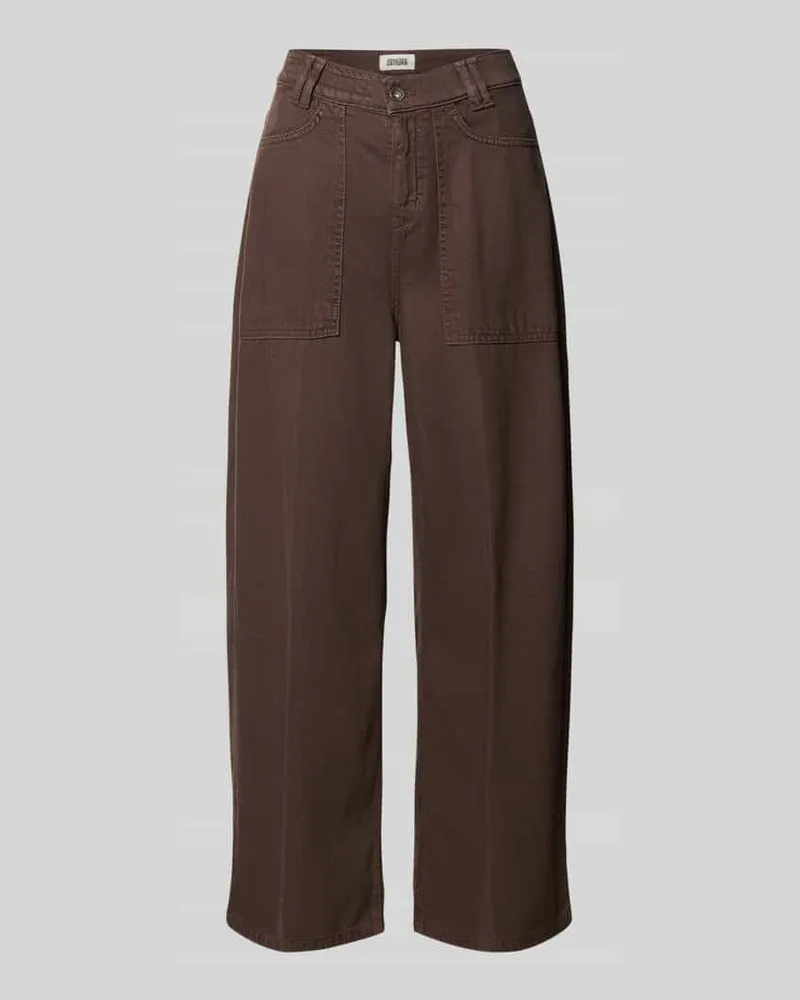 Drykorn Barrel Fit Hose mit Eingrifftaschen Modell 'DERIVE Taupe