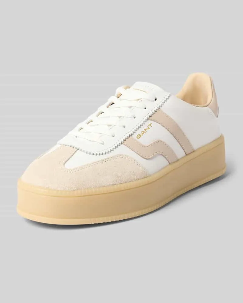 Gant Sneaker aus Leder mit Plateausohle Modell 'Cuzmani Weiss