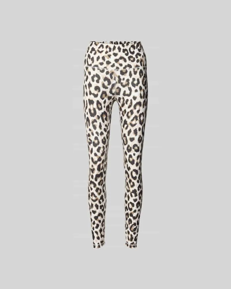 Juvia Leggings mit Allover-Animal-Print Ecru