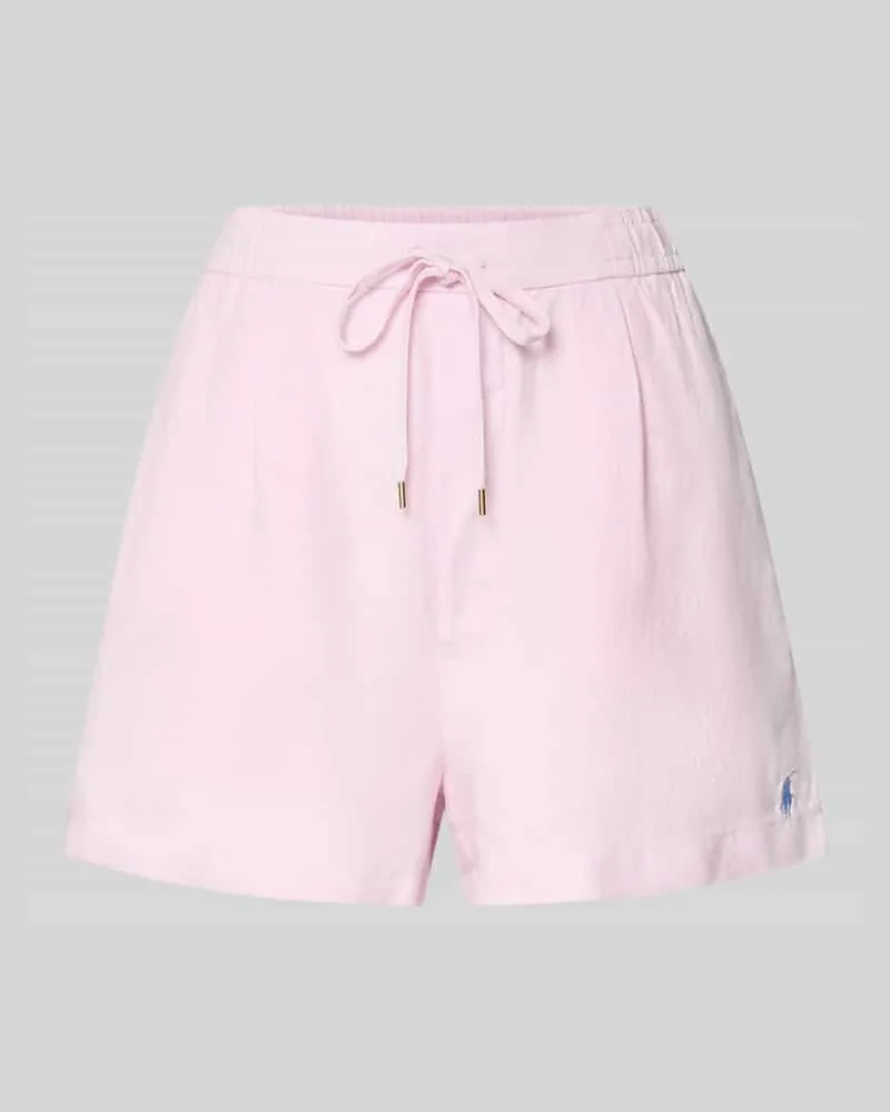 Ralph Lauren Regular Fit Leinenshorts mit Tunnelzug Rose