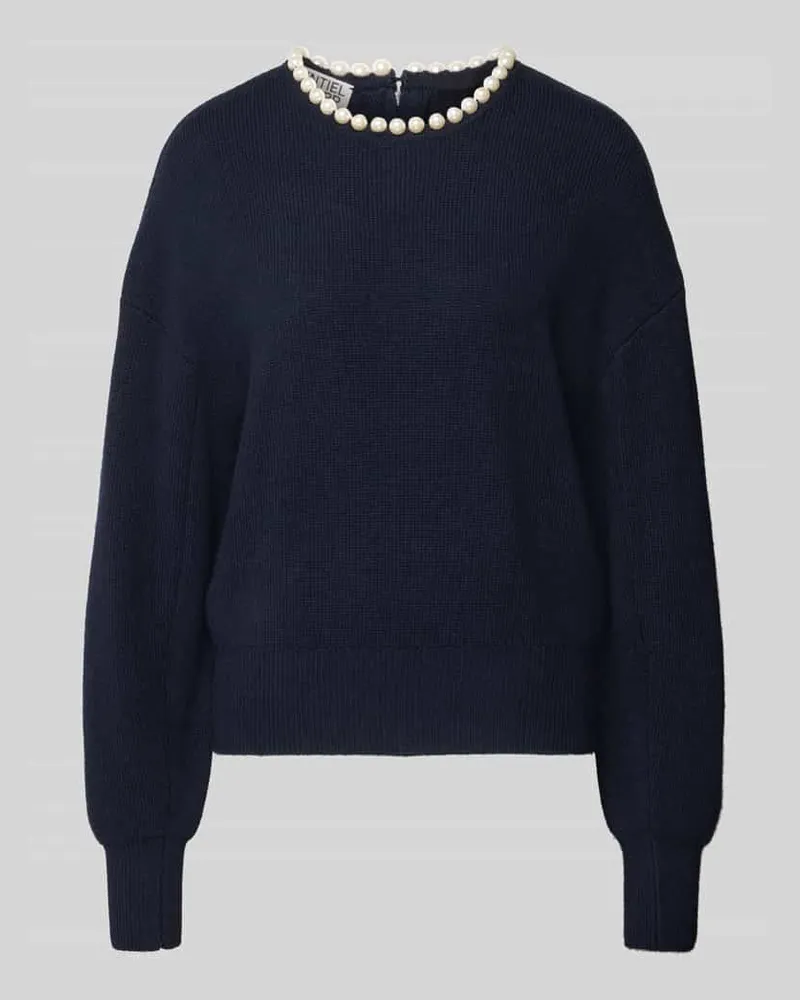 Essentiel Comfort Fit Strickpullover aus Woll-Mix mit Kaschmir Modell 'INTI Marine