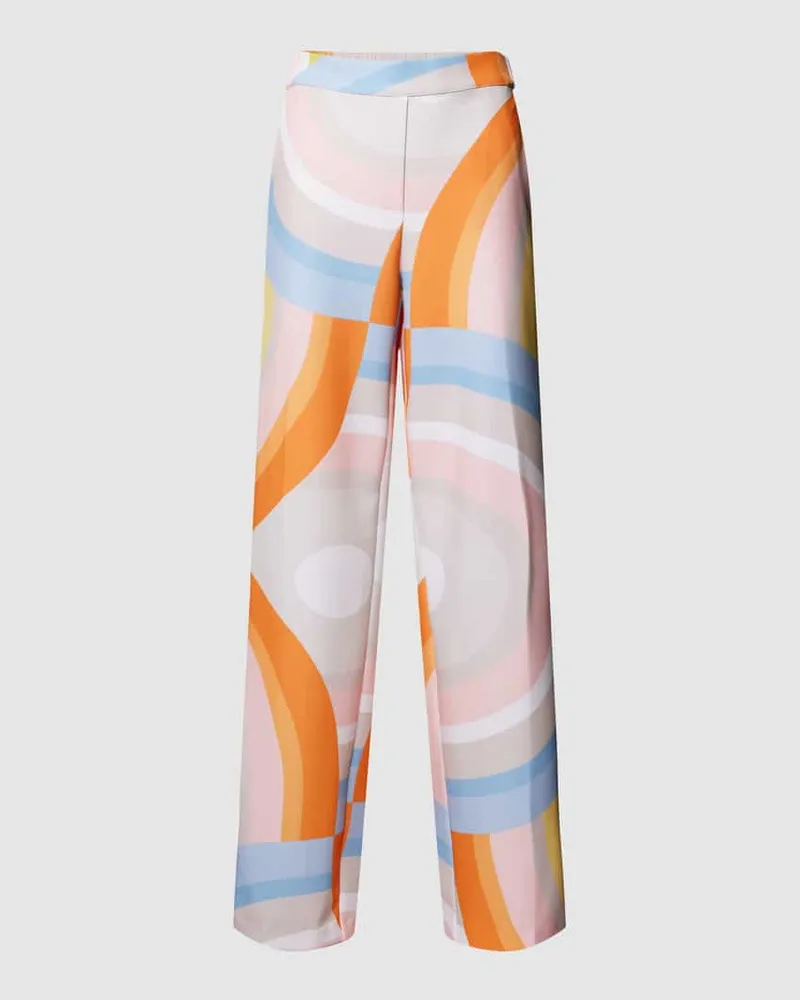 Herzen's Angelegenheit Straight Leg Stoffhose mit Allover-Print Orange