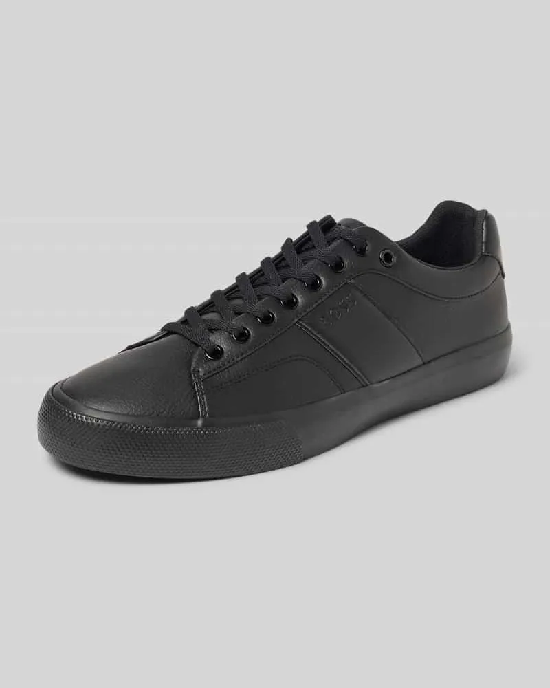HUGO BOSS Low Top Sneaker mit Luftlöchern Modell 'AIDEN_TENN Black