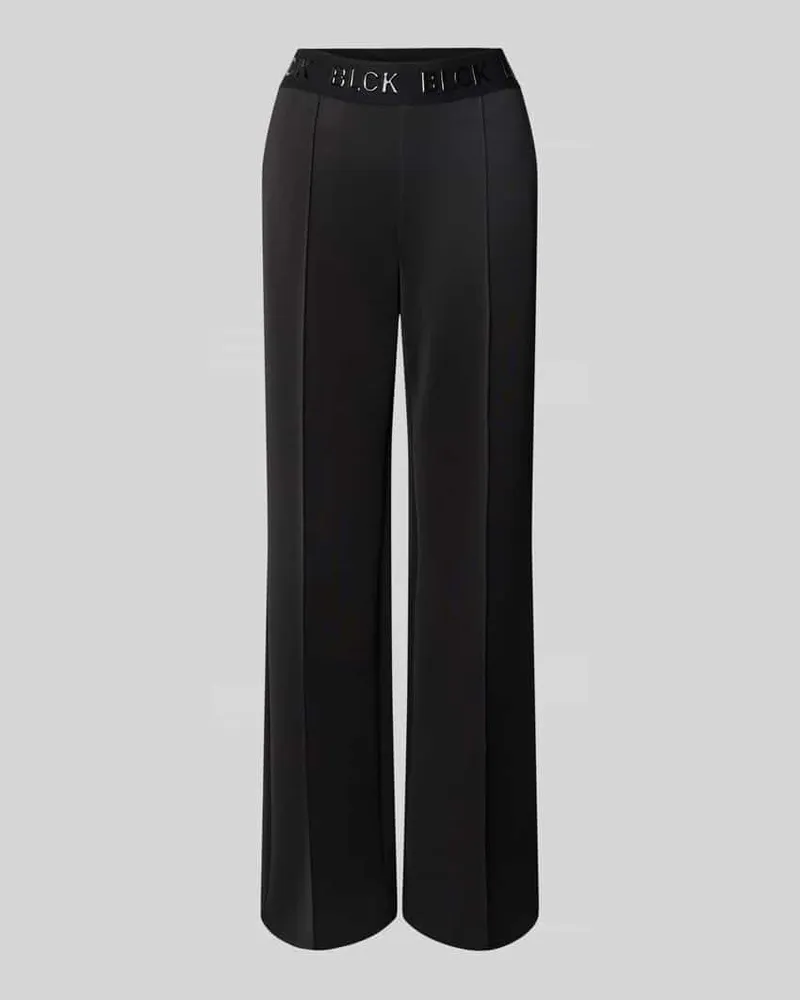 S.Oliver Straight Leg Hose mit elastischem Bund Black
