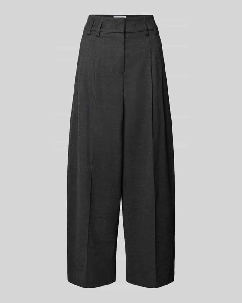 RAFFAELLO ROSSI  Regular Fit Weite Hose mit Viskose-Woll-Anteil Modell 'MAYLA 6/8 Dunkelgrau