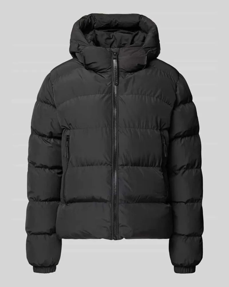 Superdry. Regular Fit Steppjacke mit Logo-Prägung Modell 'Sports Black