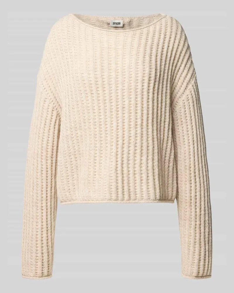 Drykorn Strickpullover mit Rundhalsausschnitt Modell 'IMENY Sand
