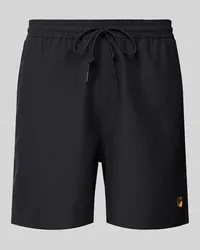 Carhartt WIP Badehose mit Label-Stitching Modell 'CHASE Black