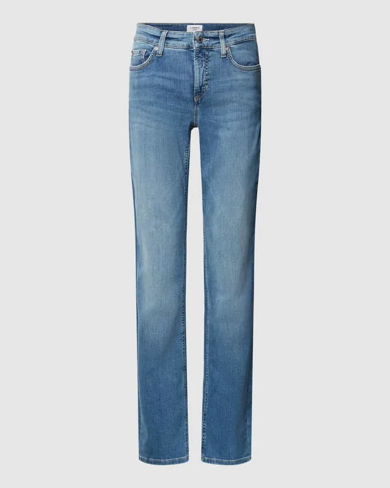 Cambio Straight Leg Jeans im 5-Pocket-Design Modell 'PIPER Blau