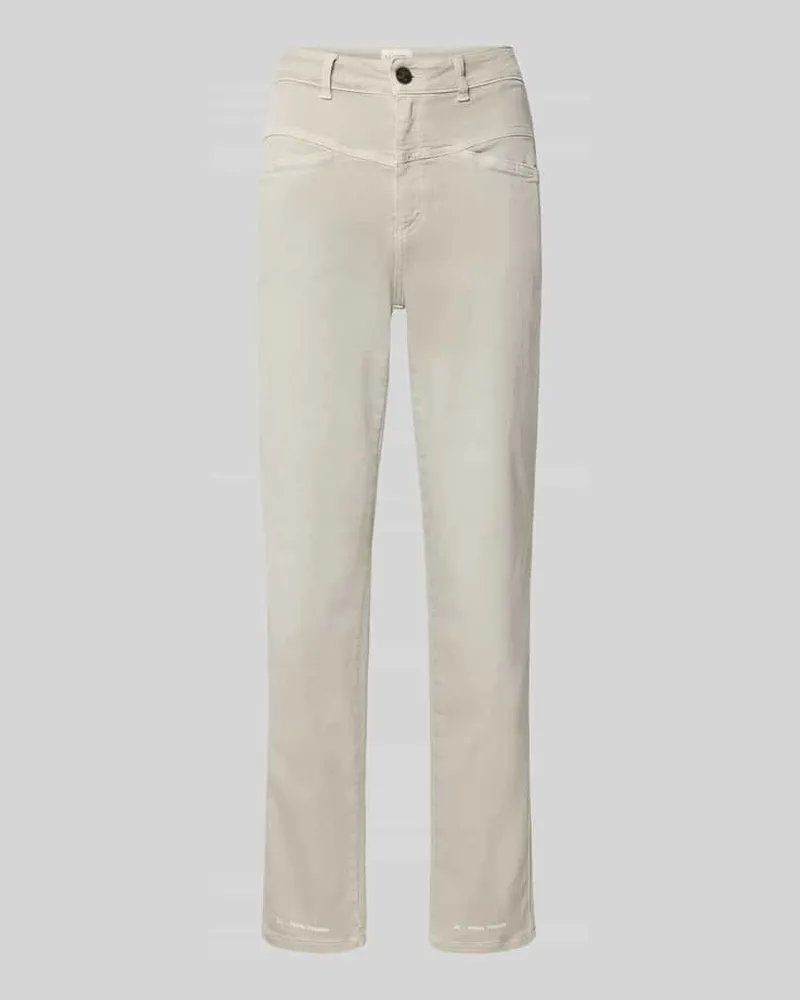 Closed Relaxed Fit Jeans mit Label-Detail Modell 'PEDAL PUSHER Sand