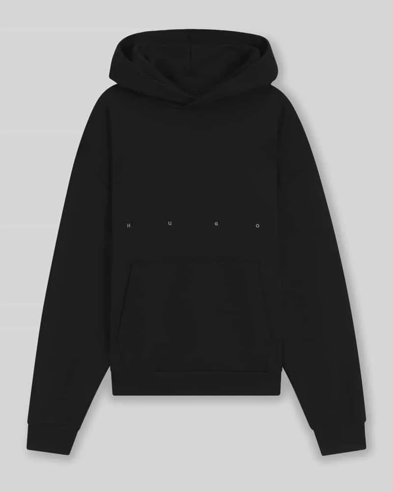 HUGO BOSS Oversized Hoodie aus reiner Baumwolle Black