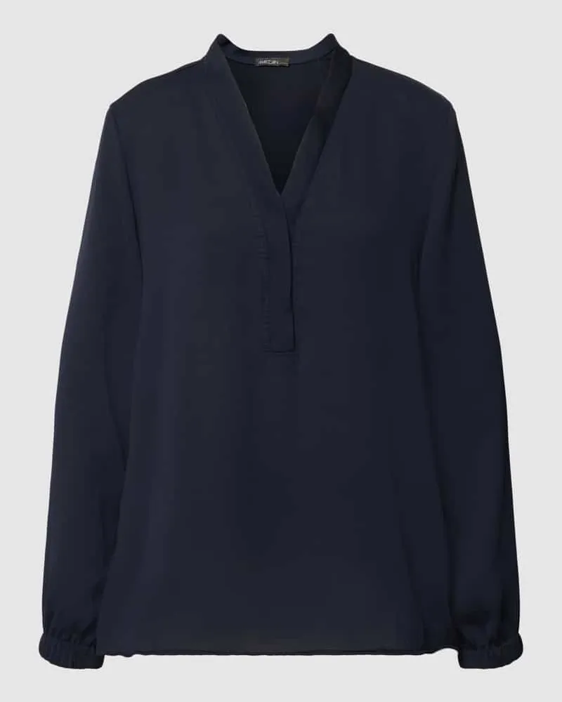 Marc Cain Bluse mit V-Ausschnitt Marine