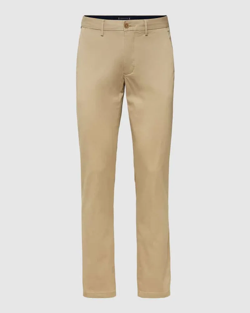 Tommy Hilfiger Hose mit Label-Details Modell 'Denton Beige