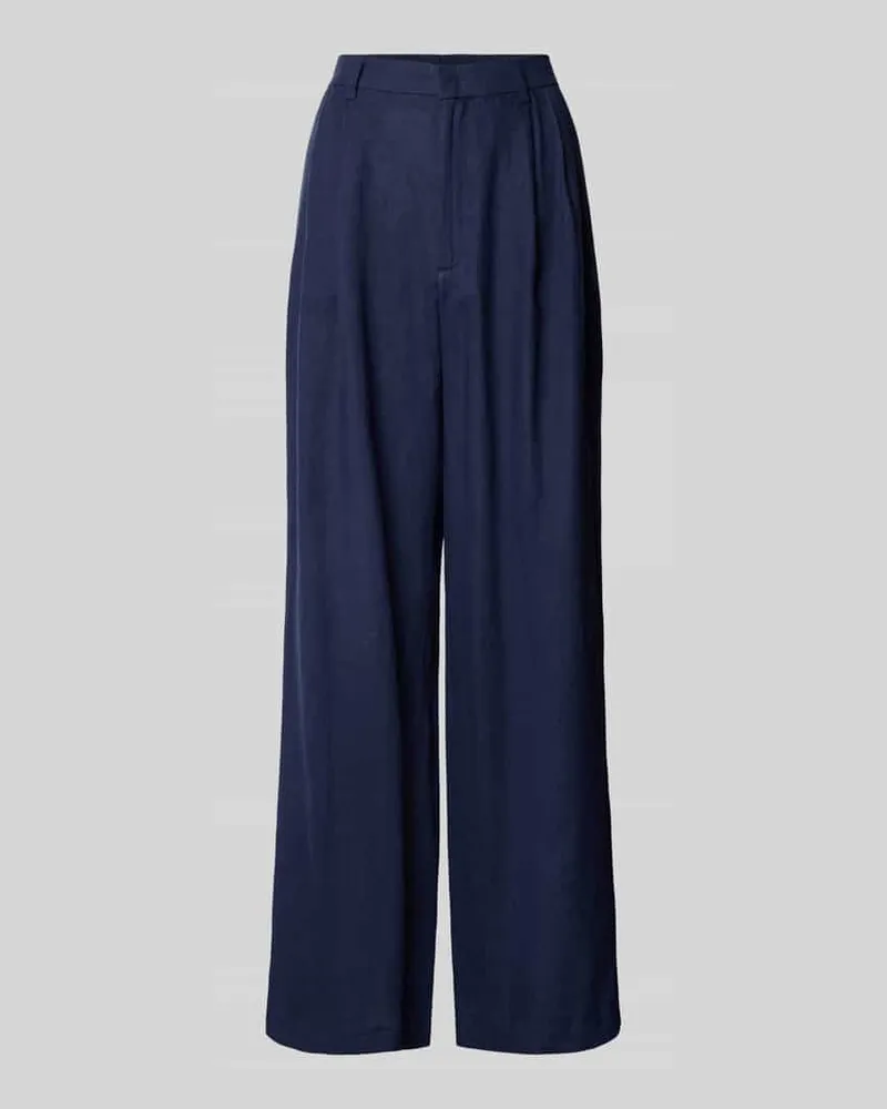 Seidensticker Wide Leg Bundfaltenhose mit Eingrifftaschen Marine