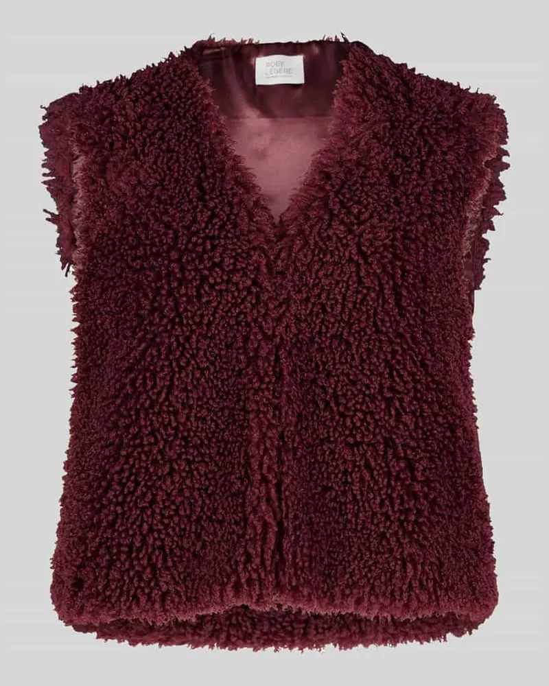 Vera Mont Regular Fit Weste ohne Verschluss Bordeaux
