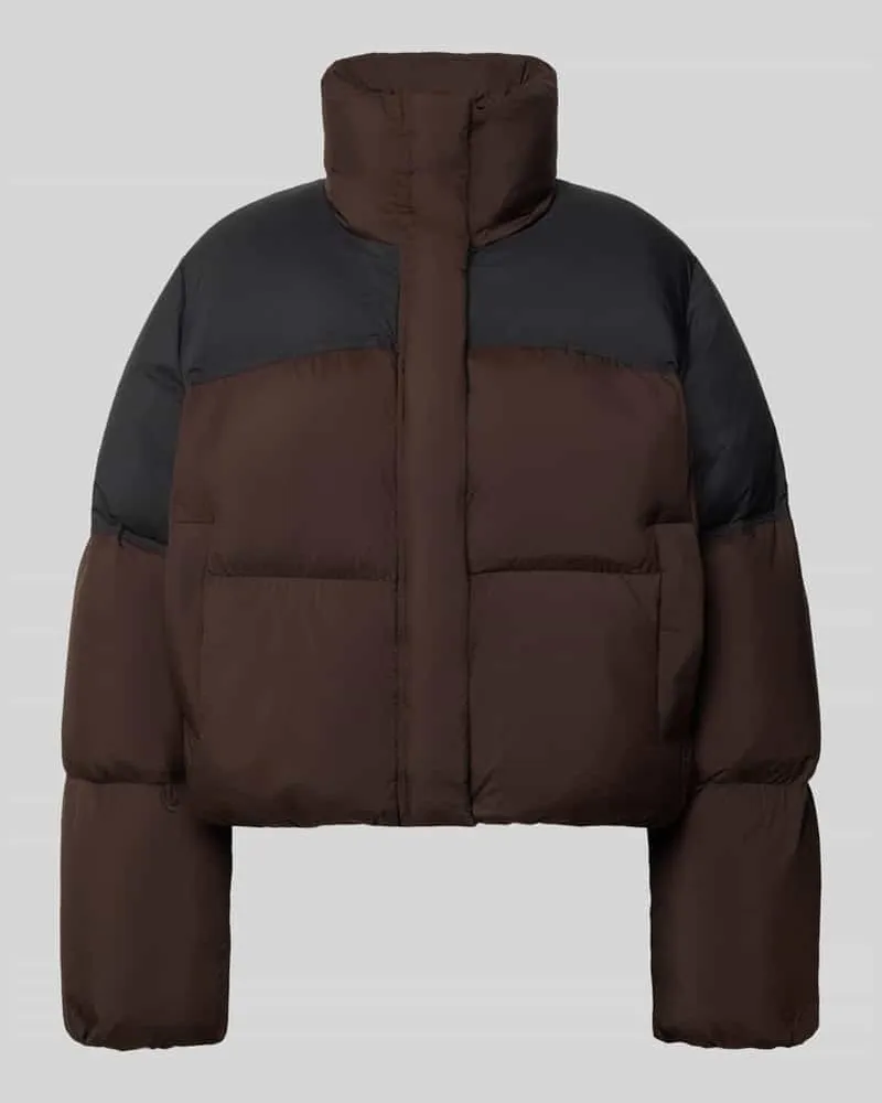 Samsøe & Samsøe Relaxed Fit Jacke in Stepp-Optik Modell 'SAFERN Schoko