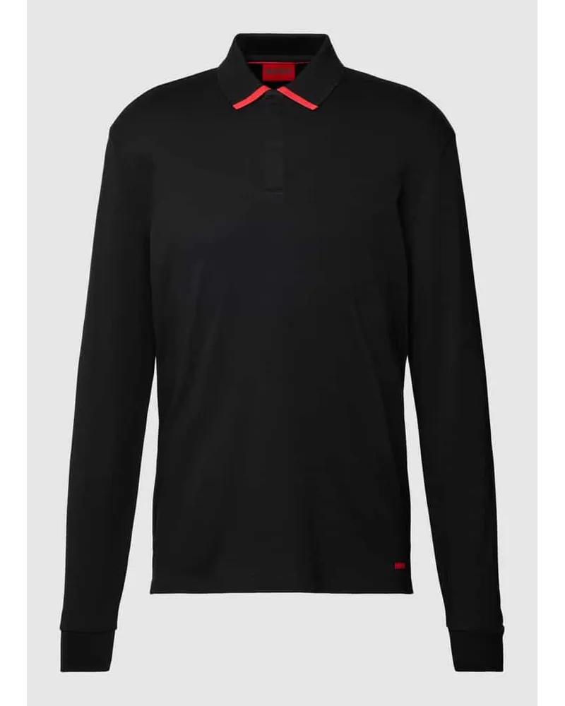 HUGO BOSS Poloshirt mit langen Ärmeln Modell 'Dalomo Black