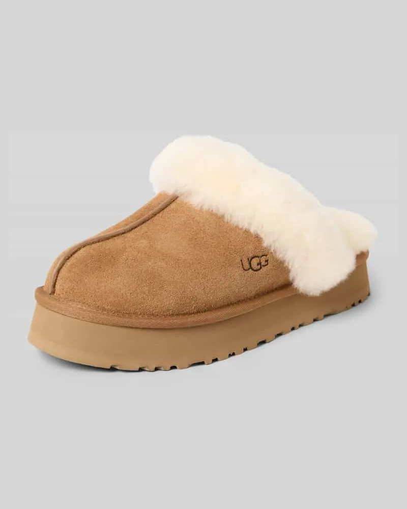 UGG Hausschuhe mit Label-Detail Camel