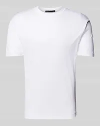 Drykorn T-Shirt mit geripptem Rundhalsausschnitt Modell 'GILBERD Offwhite