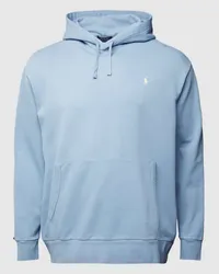 Ralph Lauren PLUS SIZE Hoodie mit Känguru-Tasche Hellblau