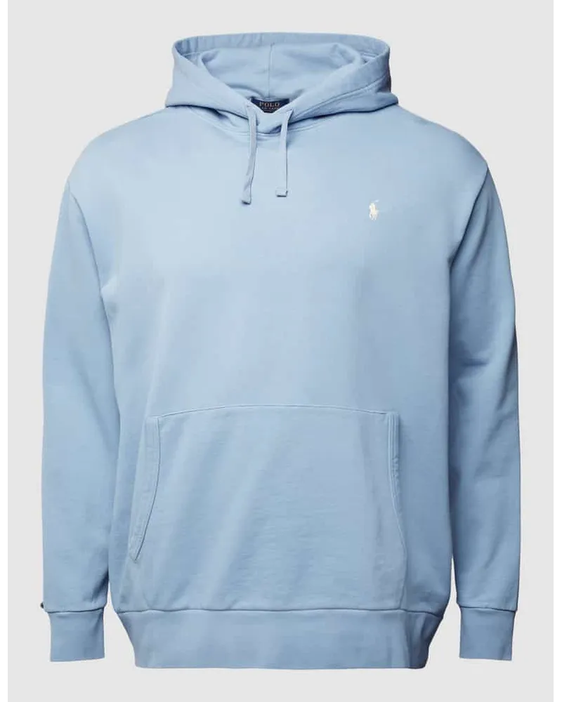 Ralph Lauren PLUS SIZE Hoodie mit Känguru-Tasche Hellblau