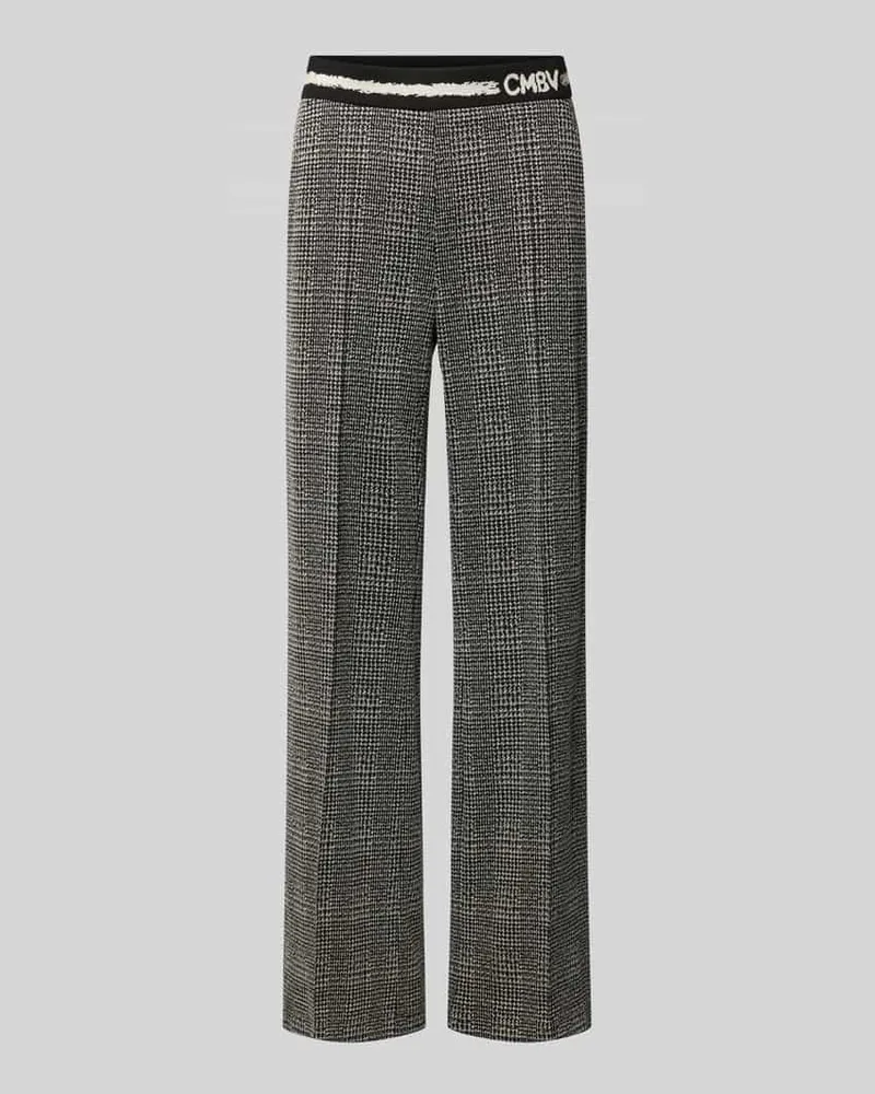 Cambio Hose aus Viskose-Mix mit Glencheck-Muster Modell 'AVA Black