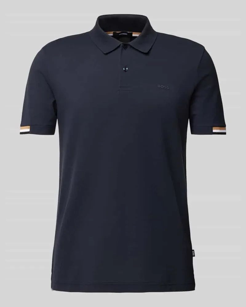 HUGO BOSS Poloshirt mit Label-Print Modell 'Parlay Marine