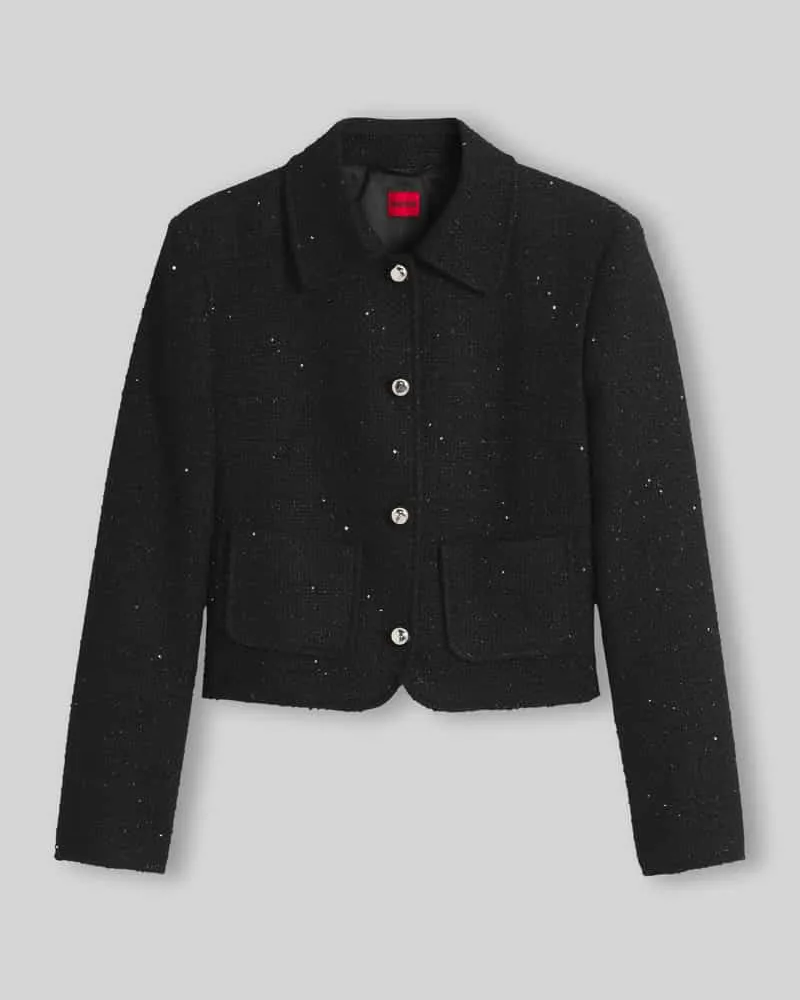 HUGO BOSS Cocktailjacke mit metallischen Zierknöpfen Black