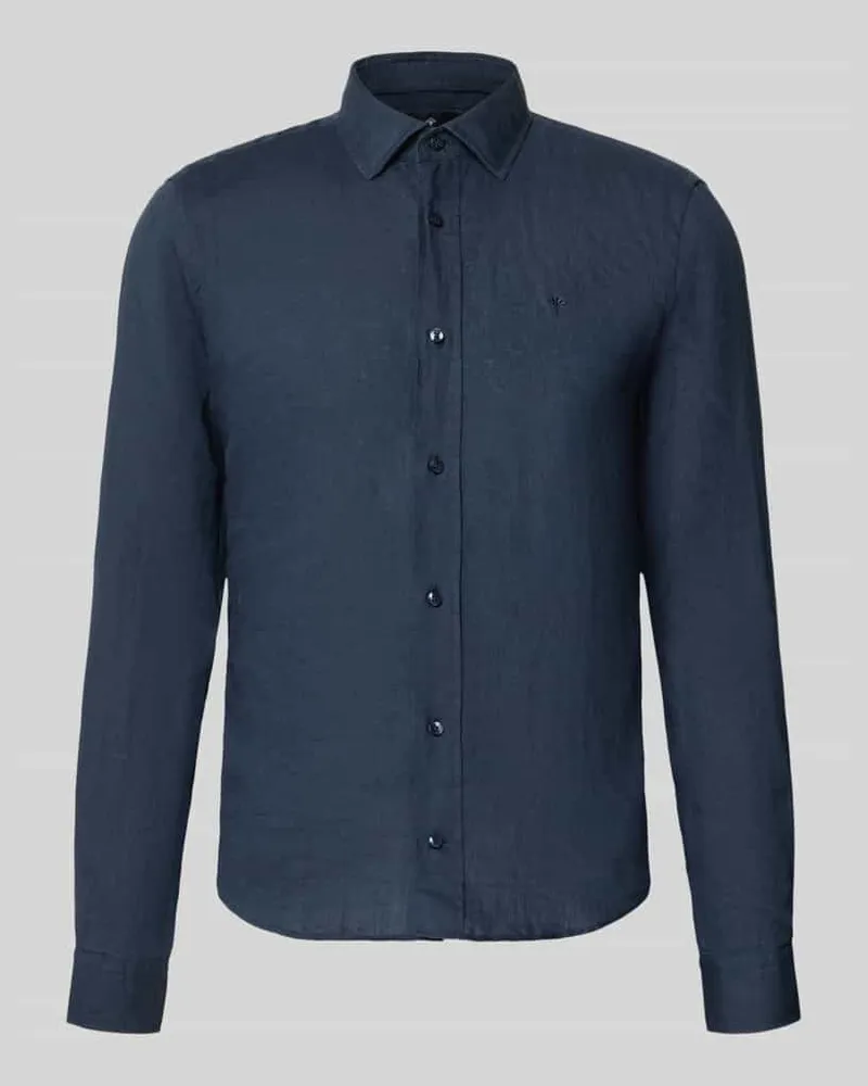 JOOP! Causal Fit Leinenhemd mit Kentkragen Modell 'Mike Marine