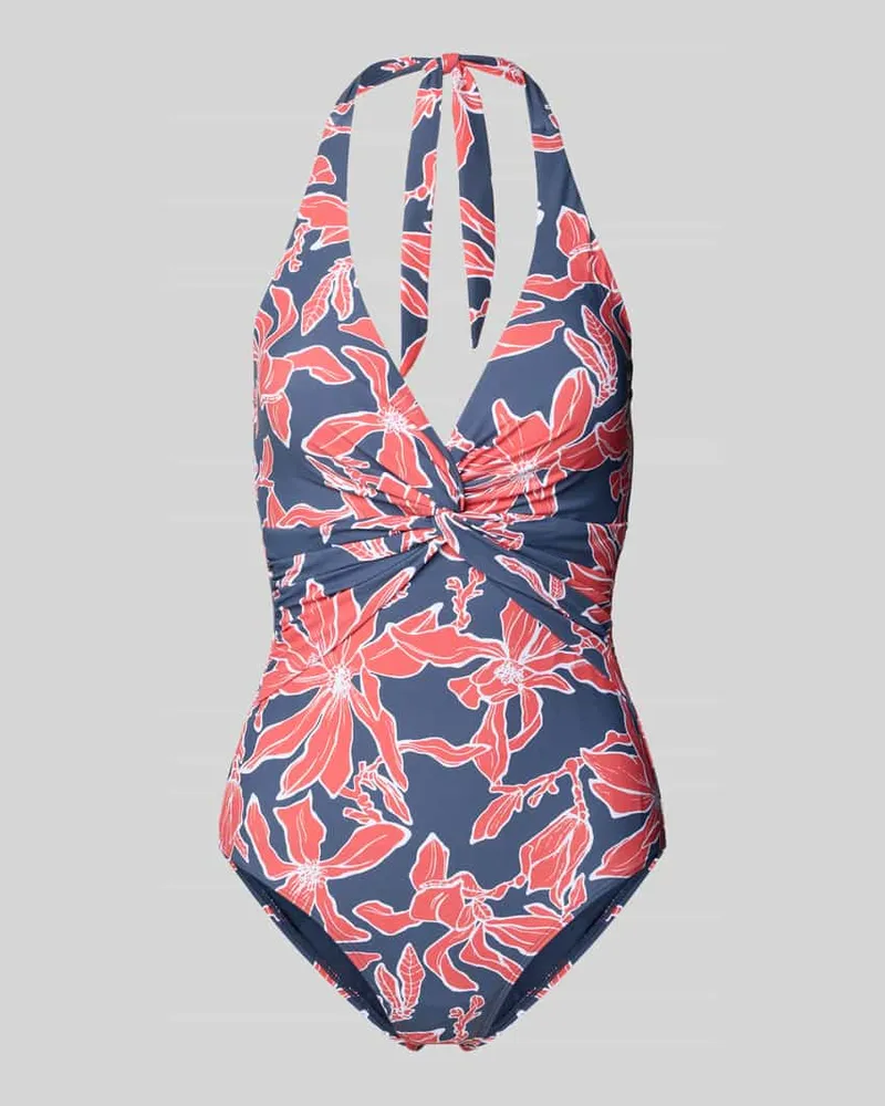 Barts Badeanzug mit Neckholder Modell 'Camolo Blau