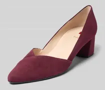 Pumps aus Leder mit Blockabsatz