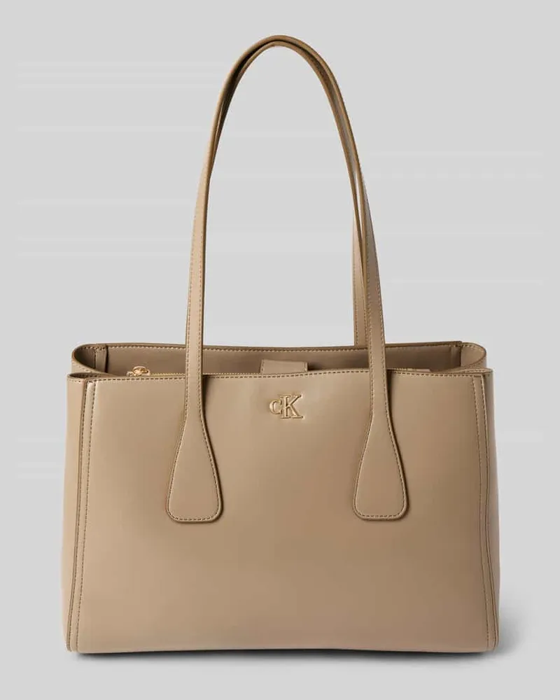 Calvin Klein Tote Bag mit Logo-Detail Beige