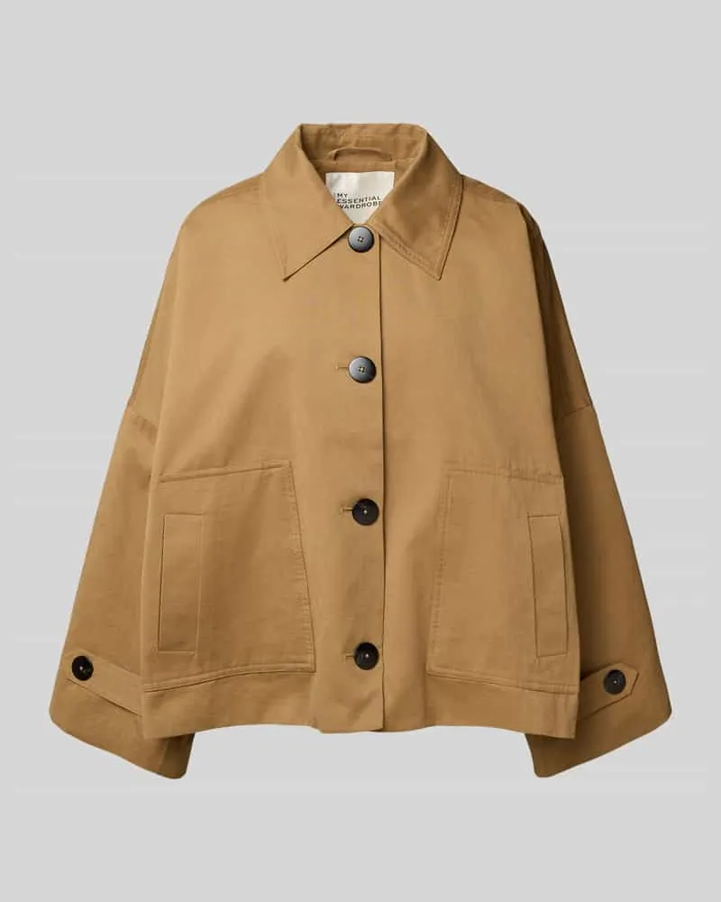My Essential Wardrobe Hemdjacke mit Eingrifftaschen Modell 'Lyon Beige