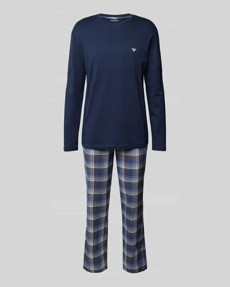 Emporio Armani Pyjama mit Label-Detail Bleu