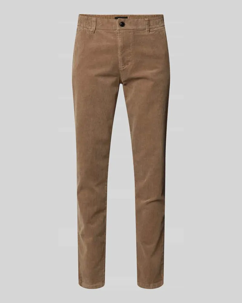 GABBA Regular Fit Cordhose mit Knopfverschluss Modell 'MONZA Sand