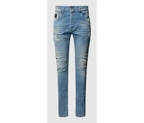 Slim Fit Jeans im Used-Look Modell 'Noel