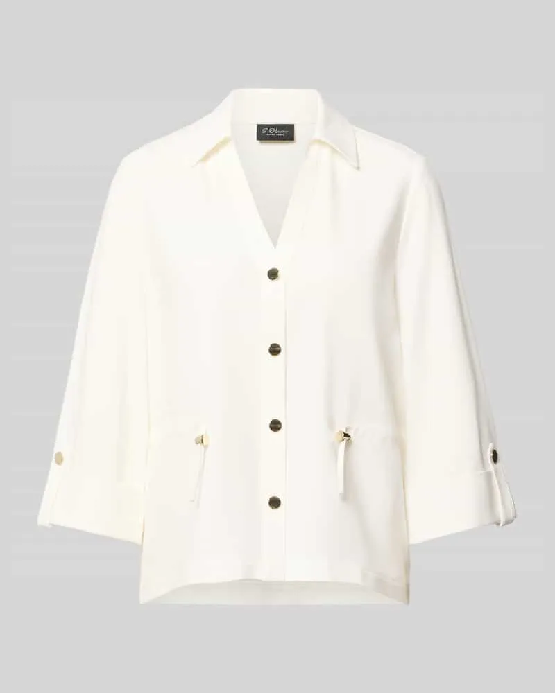 S.Oliver Regular Fit Kurzblazer mit Viskose-Anteil Weiss