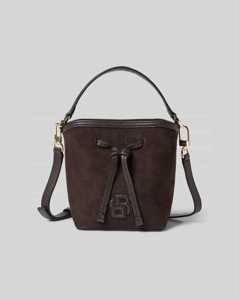 HUGO BOSS Umhängetasche mit Kordel-Detail Modell 'Anett Dunkelbraun