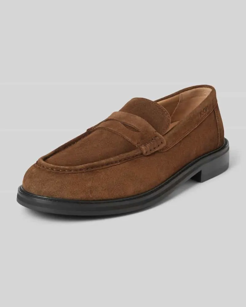 JOOP! Loafer mit strukturierter Sohle Modell 'velluto Hellbraun