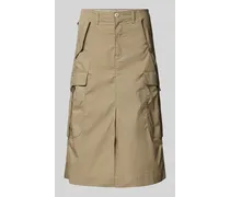 Midirock mit Cargotaschen Modell 'Long Army Skirt
