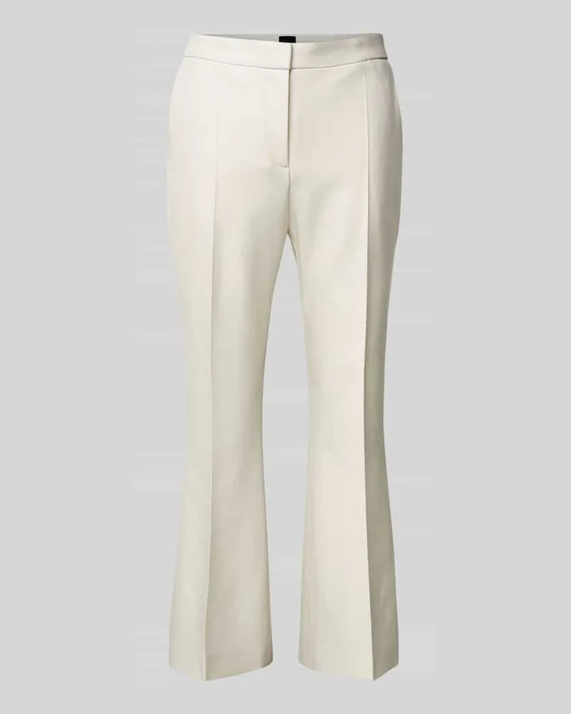 HUGO BOSS Regular Fit Stoffhose mit Bügelfalten Modell 'Timasa Offwhite
