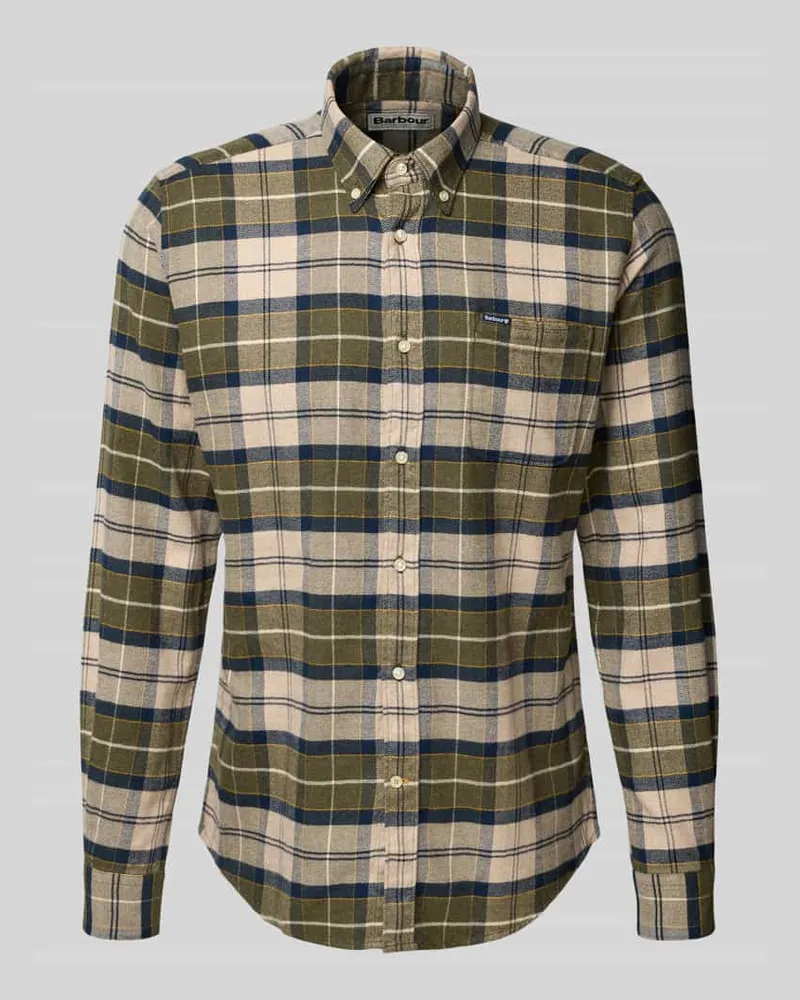 Barbour Slim Fit Freizeithemd aus reiner Baumwolle Modell 'KYELOCH Beige