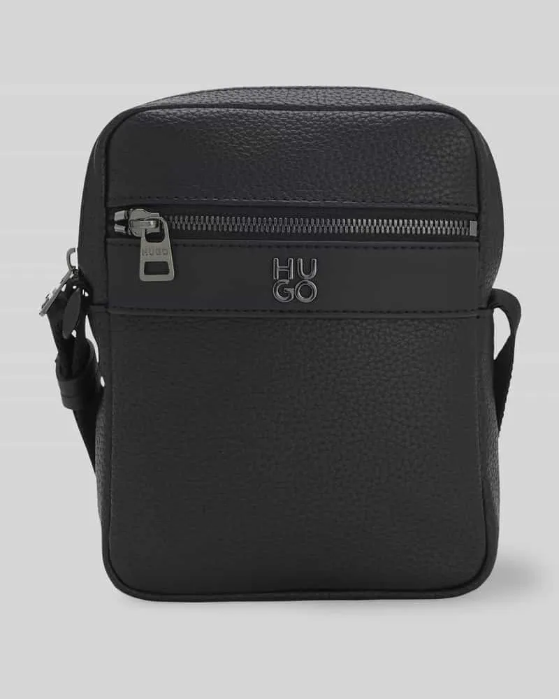 HUGO BOSS Umhängetasche in Lederoptik Modell 'QUANTIC_NS ZIP Black