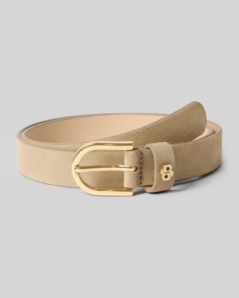 HUGO BOSS Gürtel aus Veloursleder Modell 'SCARLET Beige